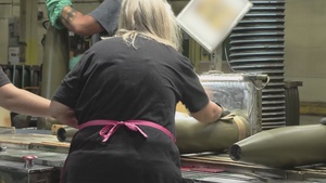 Cleaning M795 Rounds on Production Line