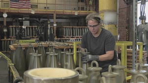 M795 Projectile Rounds Moving Down Production Line