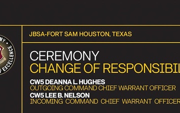 MEDCoE Chief Warrant Officer Change of Responsibility Ceremony