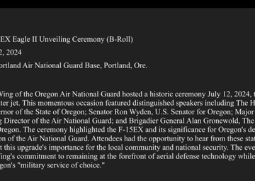 F-15 EX Eagle II Unveiling Ceremony (B-Roll Highlights)