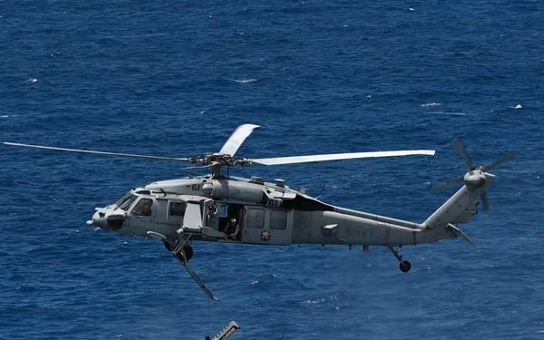 Airborne Mine Neutralization System deployed from MH-60 Seahawk