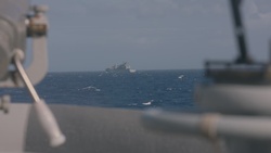 HMAS Sydney replenishment at sea with FGS Frankfurt Am Main