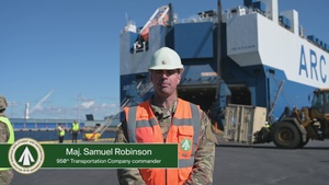 Maj. Samuel Robinson Interview at the Port of Kemi, Finland