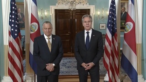 Secretary of State Antony J. Blinken meets with Costa Rican Foreign Minister Arnoldo André, at the Department of State