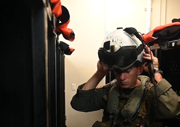 Helicopter Sea Combat Squadron (HSC) 25 rescues with local authorities.