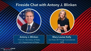 Secretary Blinken participates in an Aspen Security Forum fireside chat moderated by co-host of National Public Radio’s All Things Considered, Mary Louise Kelly