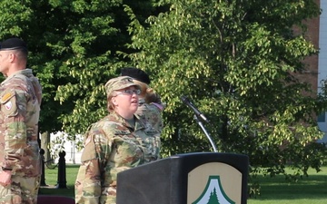 National Anthem during 2024 Fort McCoy Garrison change of command ceremony