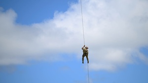 Multinational rappel insertion training during RIMPAC 2024