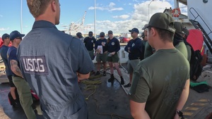 USCG and Republic of Korea divers conduct first-ever shipboard buoy salvage exercise at RIMPAC 2024