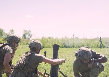 HHC, 1-293 Infantry Mortar Training at Camp Atterbury