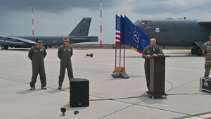 Bomber Task Force Deployment 24-4 Media Event at Mihail Kogalniceanu Air Base