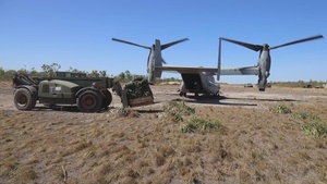 B-Roll: MRF-D 24.3: VMM-268 (Rein.) Marines drop supplies from MV-22B Osprey during Exercise Predator’s Run 24