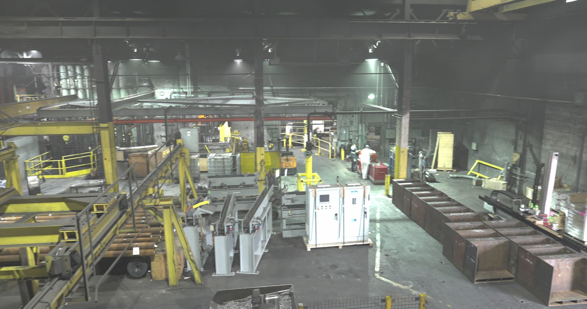 Wide angle view of billet saw and furnace at Scranton Army Ammunition Plant. (Courtesy: SFC Ernest C. Henderson Jr. and Eric Gappa, U.S. Army HQDA OCPA)