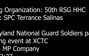 Maryland National Guard Soldiers participate in a training event at XCTC