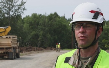 910th ESC Alcantra Road Realignment project A-Roll (Chief Warrant Officer 3 Johnson)