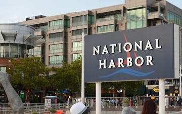 US Air Force Honor Guard Drill Team performs a summer series in National Harbor