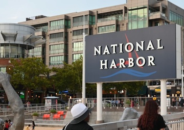 US Air Force Honor Guard Drill Team performs a summer series in National Harbor