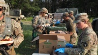 B-Roll: Iowa field feeding platoon serves Soldiers at XCTC
