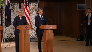 Secretary Blinken delivers remarks to the press with Australian Foreign Minister Penny Wong, Indian External Affairs Minister Subrahmanyam Jaishankar, and Japanese Foreign Minister Kamikawa Yoko