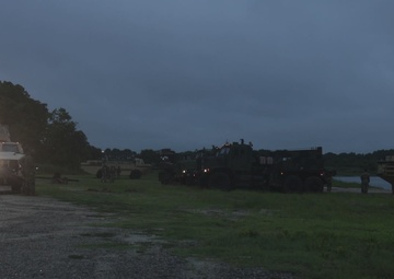 U.S. Marines Embark Tactical Vehicles Aboard Landing Craft Utilities