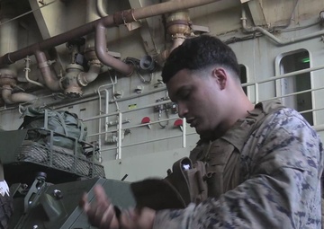 LAR Company, 24th MEU (SOC) Vehicle Maintenance on USS New York (LPD 21)