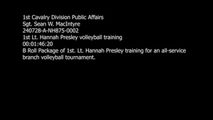 1st Lt. Hannah Presley volleyball training B-Roll