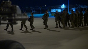 1st Armored Brigade Combat Team, 1st Armored Division, board aircraft to S. Korea