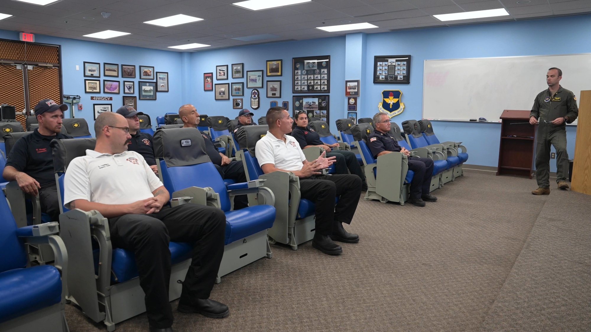 Members of the 314th Fighter Squadron and the 49th Civil Engineer Squadron hosted members of the Alamogordo Fire Department at Holloman Air Force Base, New Mexico, July 30, 2024. The team from the AFD had hands-on time with an F-16 Viper to learn about best safety procedures to perform in case of a jet emergency in the local community. (U.S. Air Force video by Airman 1st Class Bob Teichmann)