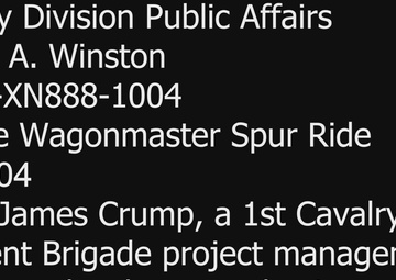 Staff Sgt. Crump speaks on Task Force Wagonmaster Spur Ride