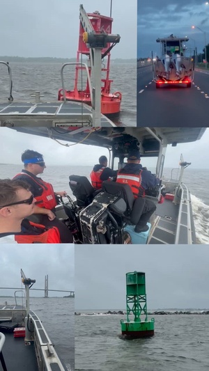 Coast Guard Aids to Navigation Team Ponce De Leon post-storm aids to navigation verification