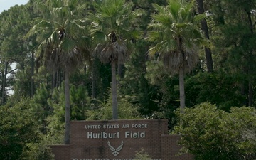 Hurlburt Field welcome sign