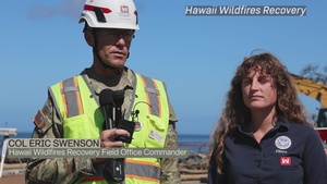 Hawaii Wildfires Recovery-USACE Joint Media Tour