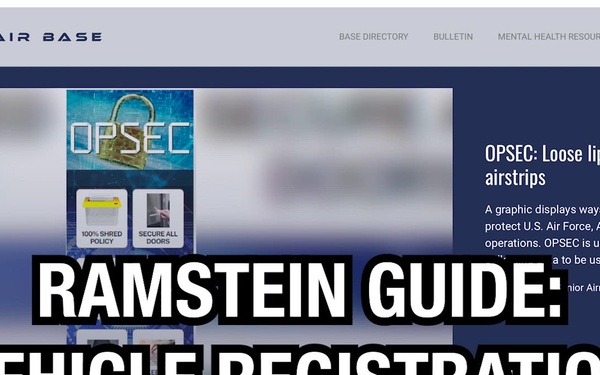 Ramstein Guide Vehicle Registration