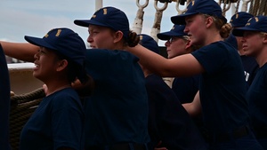 Coast Guard Cutter Eagle sails into Boston