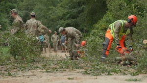 Georgia National Guard Conducts Road Clearance during Tropical Storm Debby