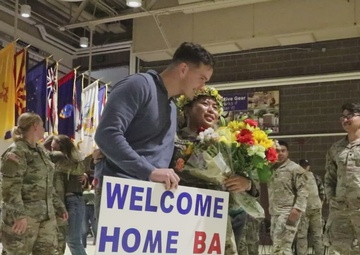 Alaska Army National Guard Bison Company Kuwait Homecoming B-Roll