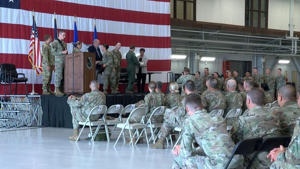 DVIDS – Video – The commander of the 185th ARW of the Iowa ANG honors members of his unit at the commander’s induction ceremony in August