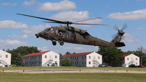 August 2024 UH-60 Black Hawk helicopter operations for CSTX 86-24-02 at Fort McCoy