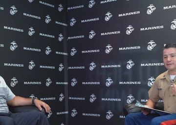 Recruiting Station San Antonio executive officer interviews Principal Robert Becerra