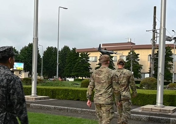 Flag flown at Half-staff at Yokota