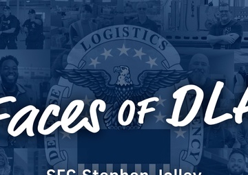 Faces of DLA: SFC Stephen Jolley, Army Reserve, DLA Joint Reserve Force Disposition Services (open caption)