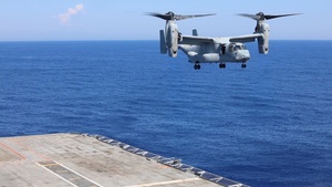 Wasp conducts MV-22 Osprey Crossdeck Familiarization with Turkish Navy