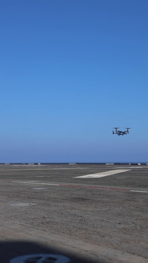 Wasp conducts MV-22 Osprey Crossdeck Familiarization with Turkish Navy