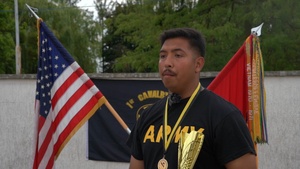 Staff Sgt. Gabriel Mesa Speaks on the 1st Cavalry Division Sustainment Brigade’s 67th Birthday Commemoration