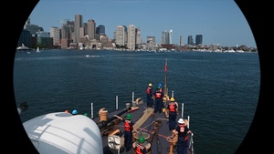 Coast Guard Cutter Northland transits into Boston Harbor