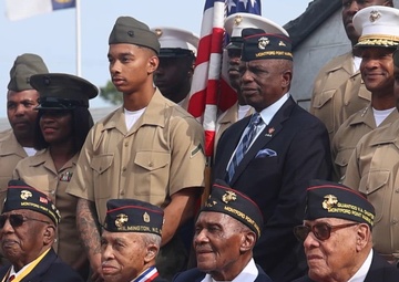 Montford Point Marine Day Ceremony - Slow Motion BROLL