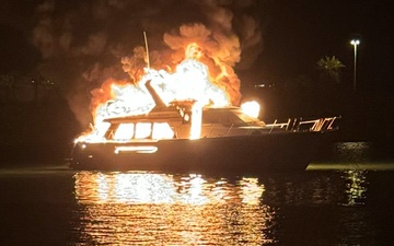 Coast Guard, partner agencies extinguish yacht fire in Clearwater Harbor