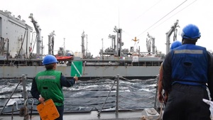 USS Daniel Inouye Conducts Replenishments-at-Sea