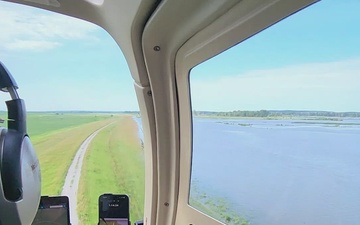 USACE Omaha District Helicopter Surveillance of Missouri River, 2024 Severe Weather Event