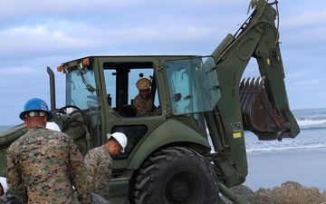 B-Roll of Ship Recovery Mission with Heavy Machinery